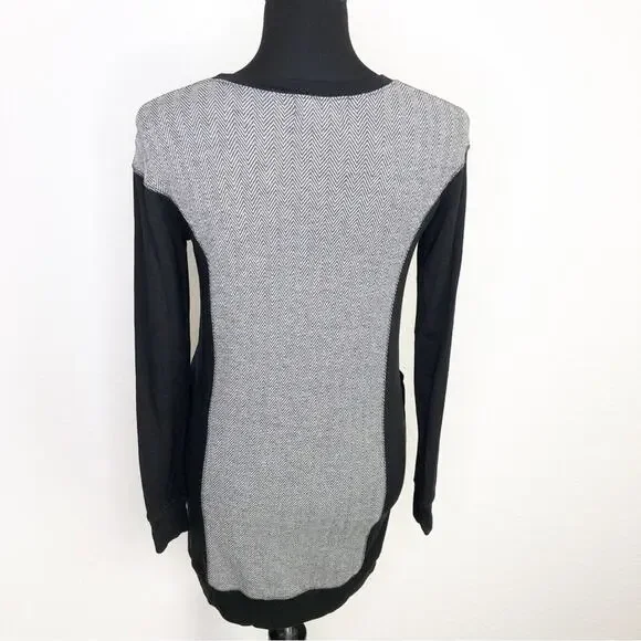 Michael Stars black gray herringbone knit tunic top / dress size Extra Small XS - Picture 14 of 14